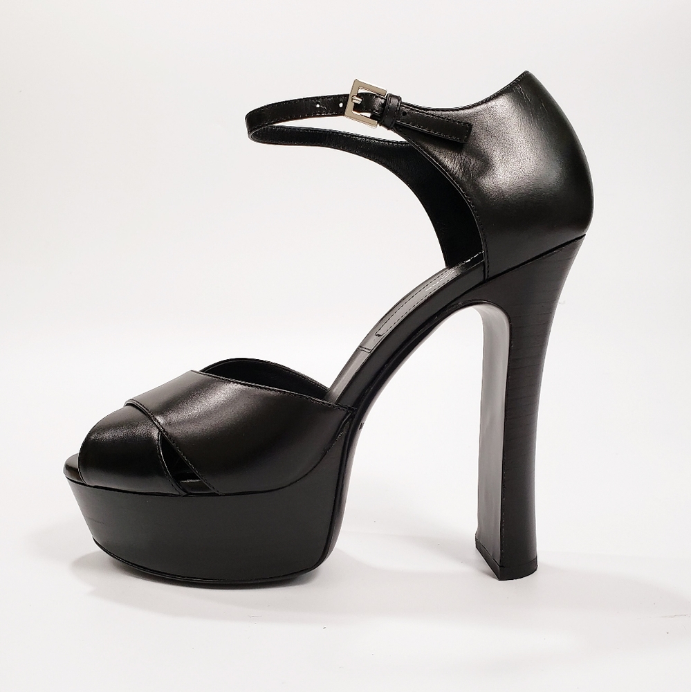 Michael Kors Collection Platform Sandal Pump Black - Picture 3 of 17